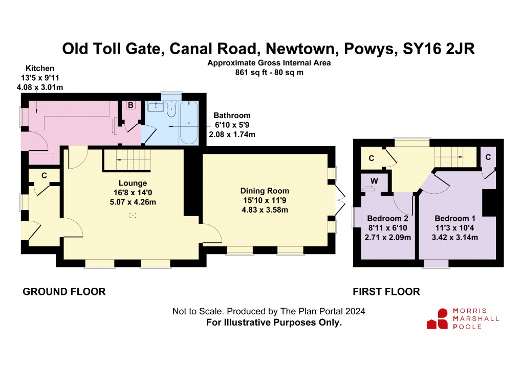 Floorplan for Canal Road, Newtown, Powys