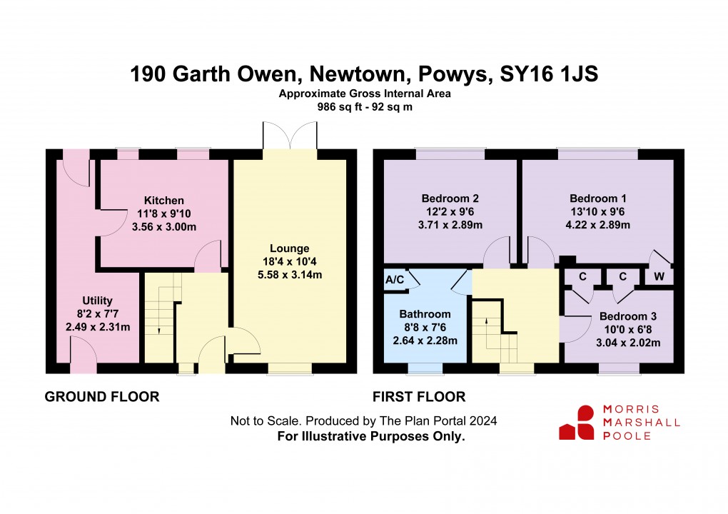 Floorplan for Garth Owen, Newtown, Powys