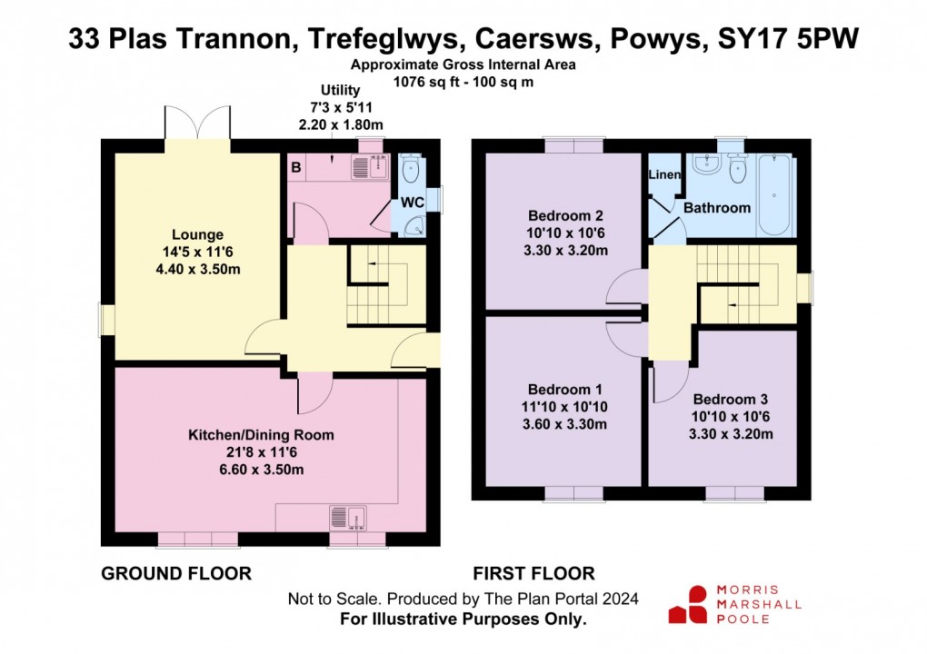 Floorplan for Plas Trannon, Trefeglwys, Caersws, Powys