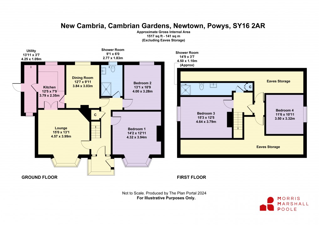 Floorplan for Cambrian Gardens, Newtown, Powys