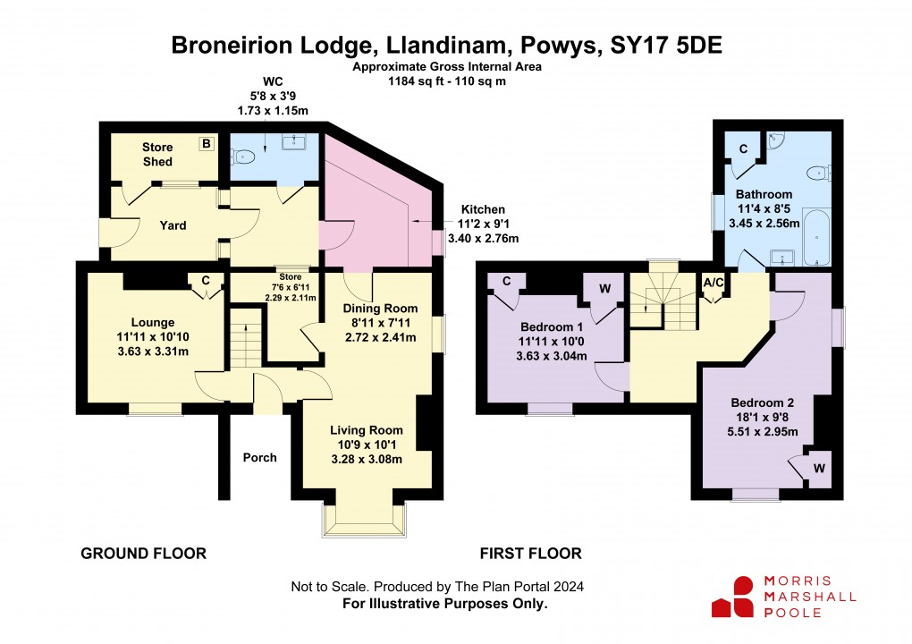 Floorplan for Llandinam, Powys