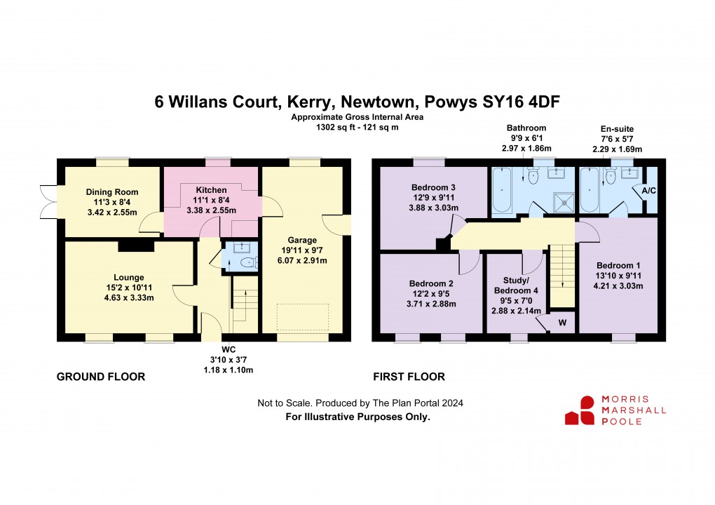 Floorplan for Willans Court, Kerry, Newtown, Powys