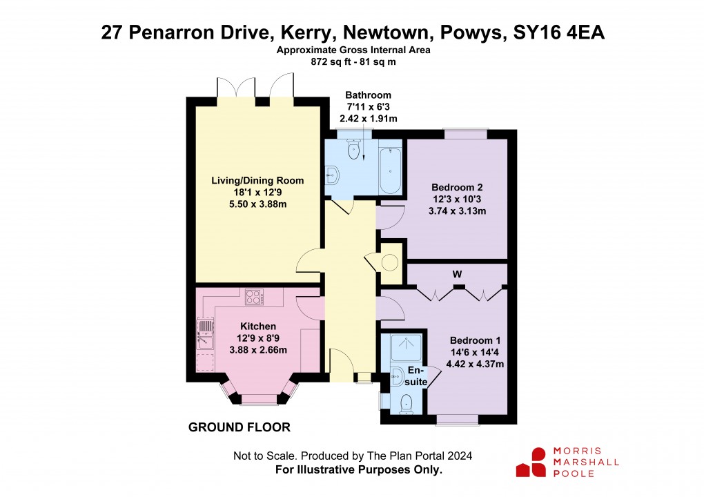 Floorplan for Penarron Drive, Kerry, Newtown, Powys