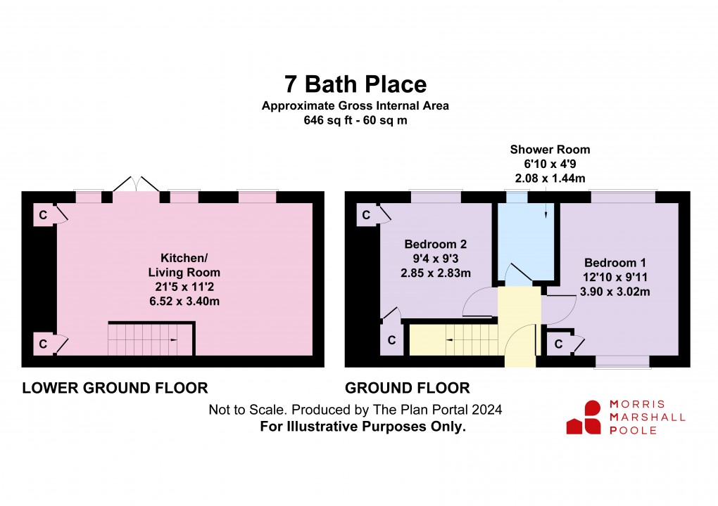 Floorplan for Bath Place, Aberdovey, Gwynedd