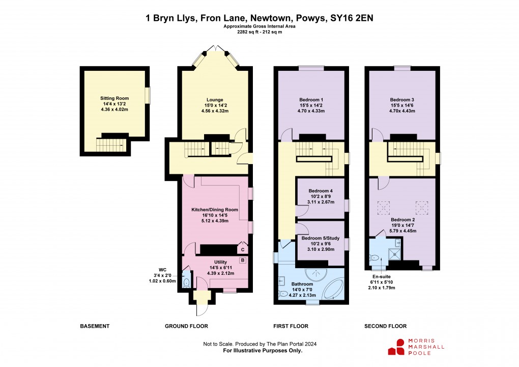 Floorplan for Bryn Llys, Fron Lane, Newtown, Powys