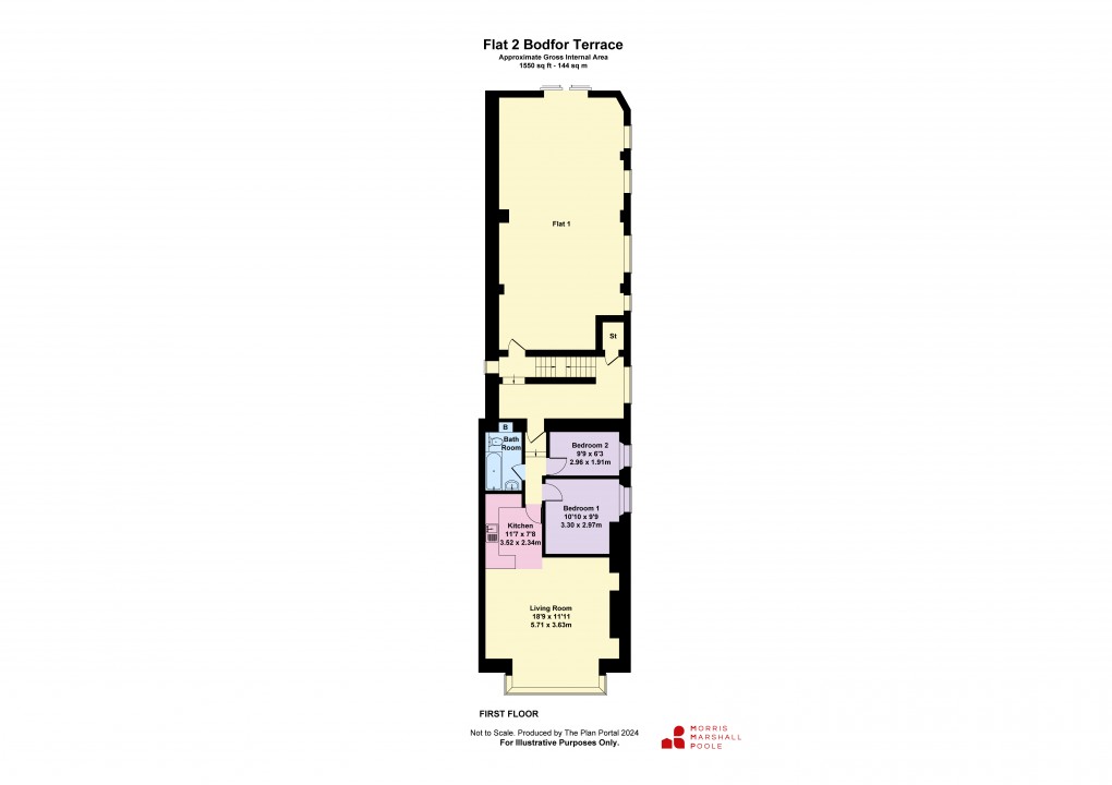 Floorplan for Bodfor Terrace, Aberdovey, Gwynedd