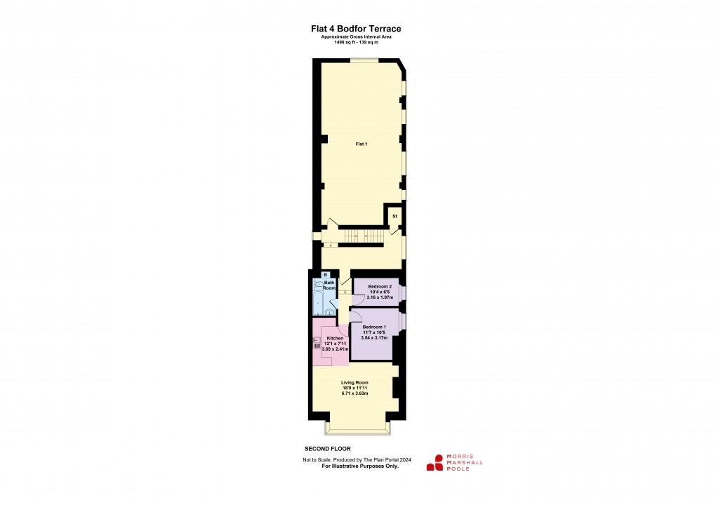 Floorplan for Bodfor Terrace, Aberdovey, Gwynedd