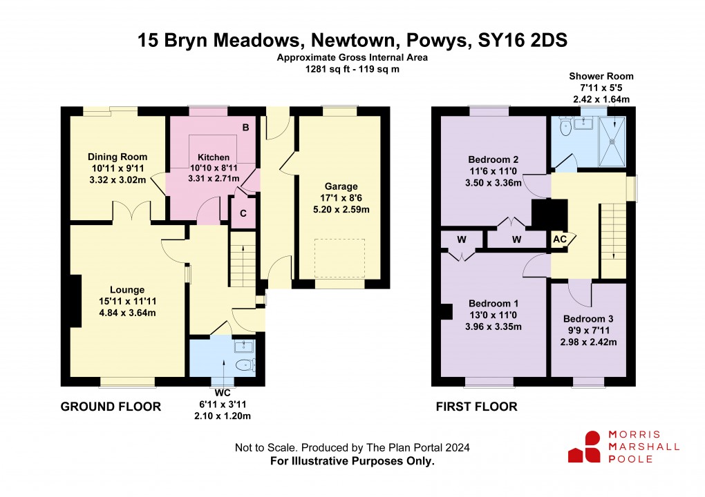 Floorplan for Bryn Meadows, Newtown, Powys