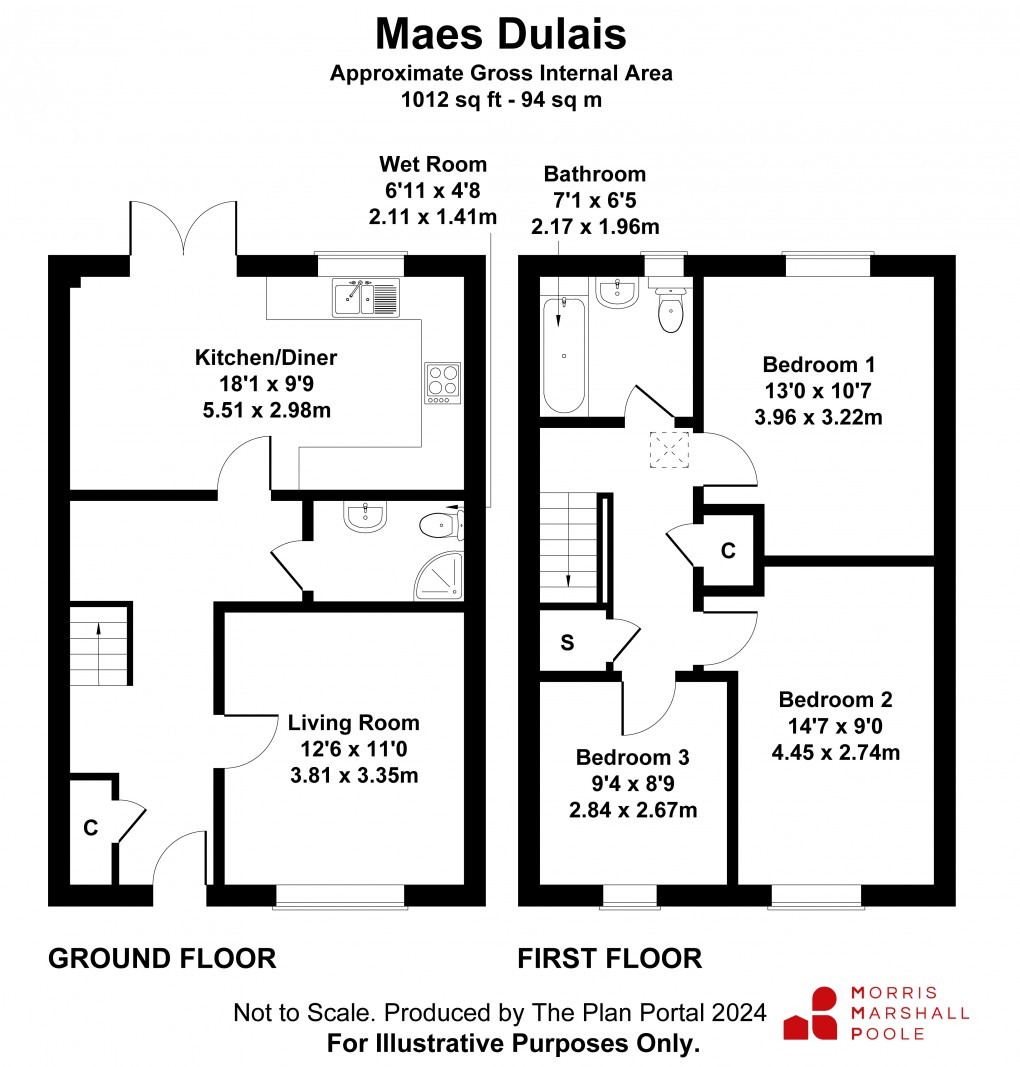 Floorplan for Maes Dulais, Llanidloes Road, Newtown, Powys