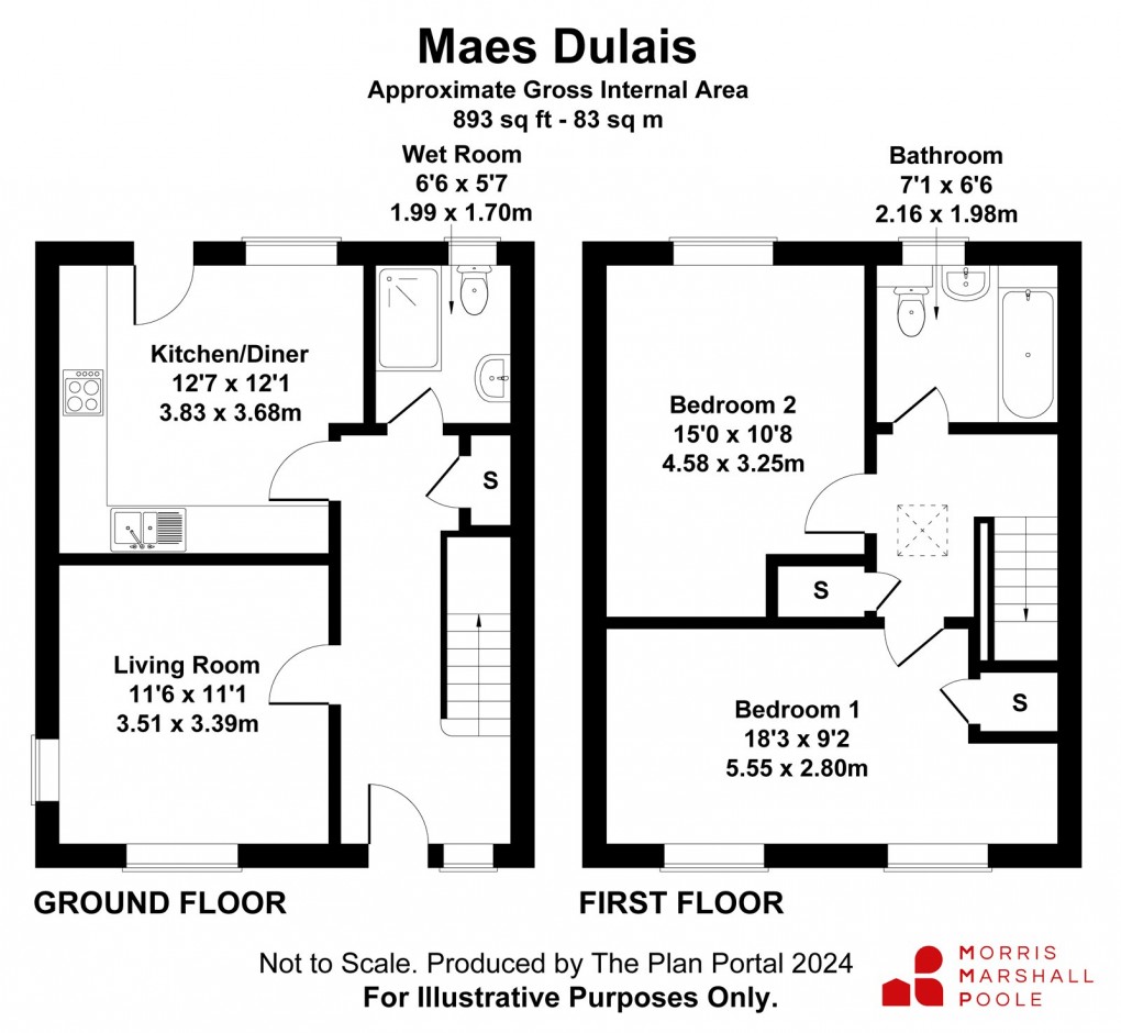 Floorplan for Maes Dulais, Llanidloes Road, Newtown, Powys