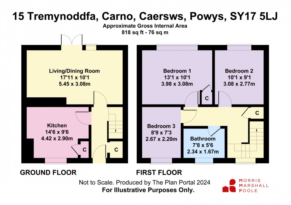 Floorplan for Tremynoddfa, Carno, Caersws, Powys