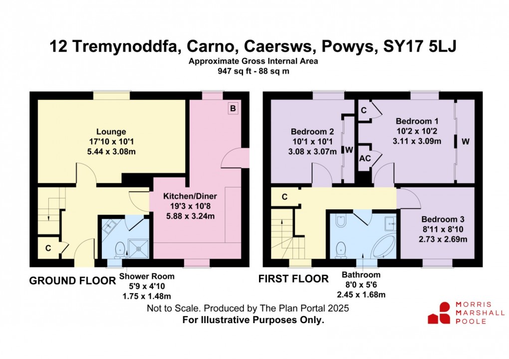 Floorplan for Tremynoddfa, Carno, Caersws, Powys