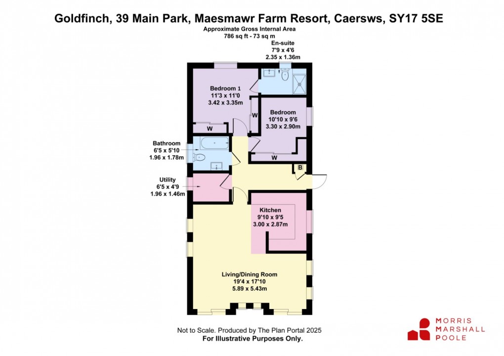 Floorplan for Main Park, Moat Lane, Caersws, Powys