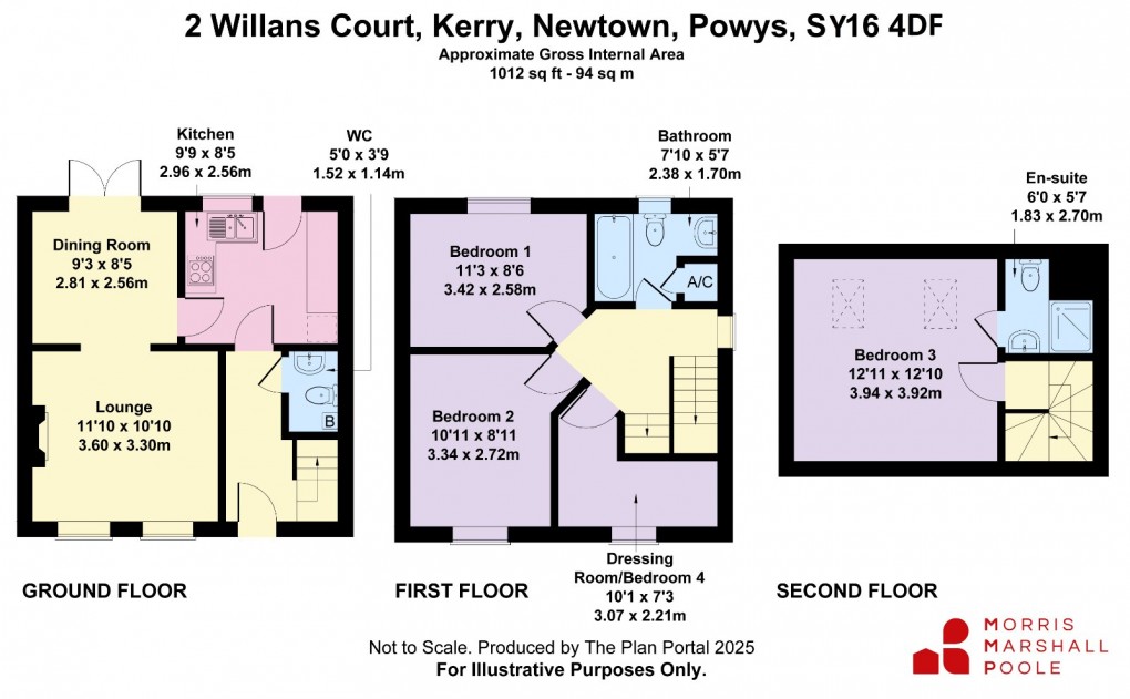 Floorplan for Willans Court, Kerry, Newtown, Powys