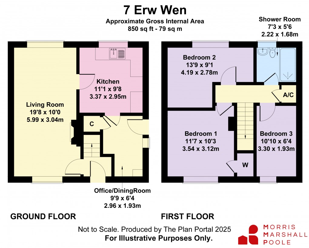 Floorplan for Erw Wen, Morda, Oswestry, Shropshire