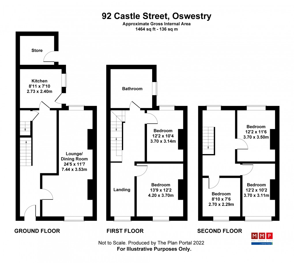 Floorplan for Castle Street, Oswestry, Shropshire