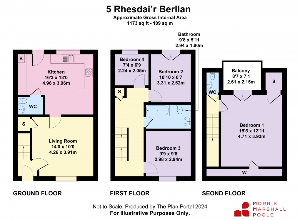 Floorplan for Arenig Street, Bala, Gwynedd