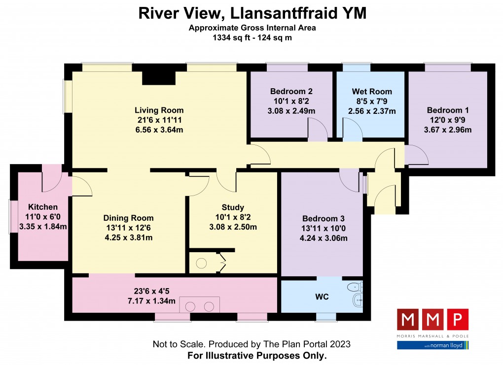 Floorplan for Llansantffraid, Powys