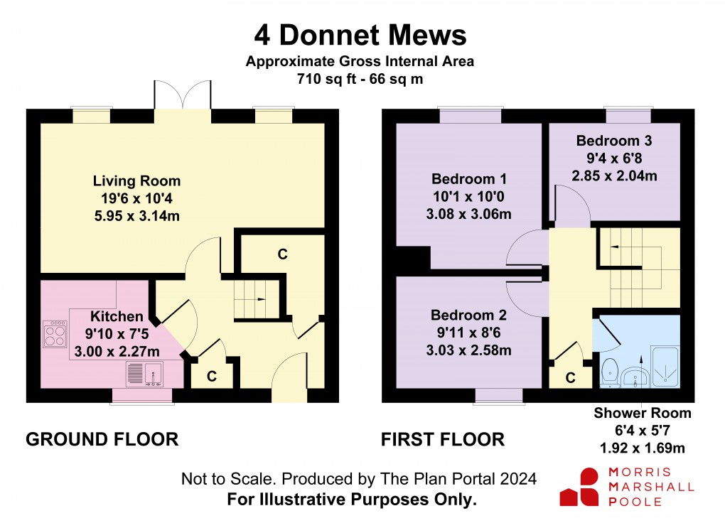 Floorplan for Donnett Mews, Whittington, Oswestry, Shropshire