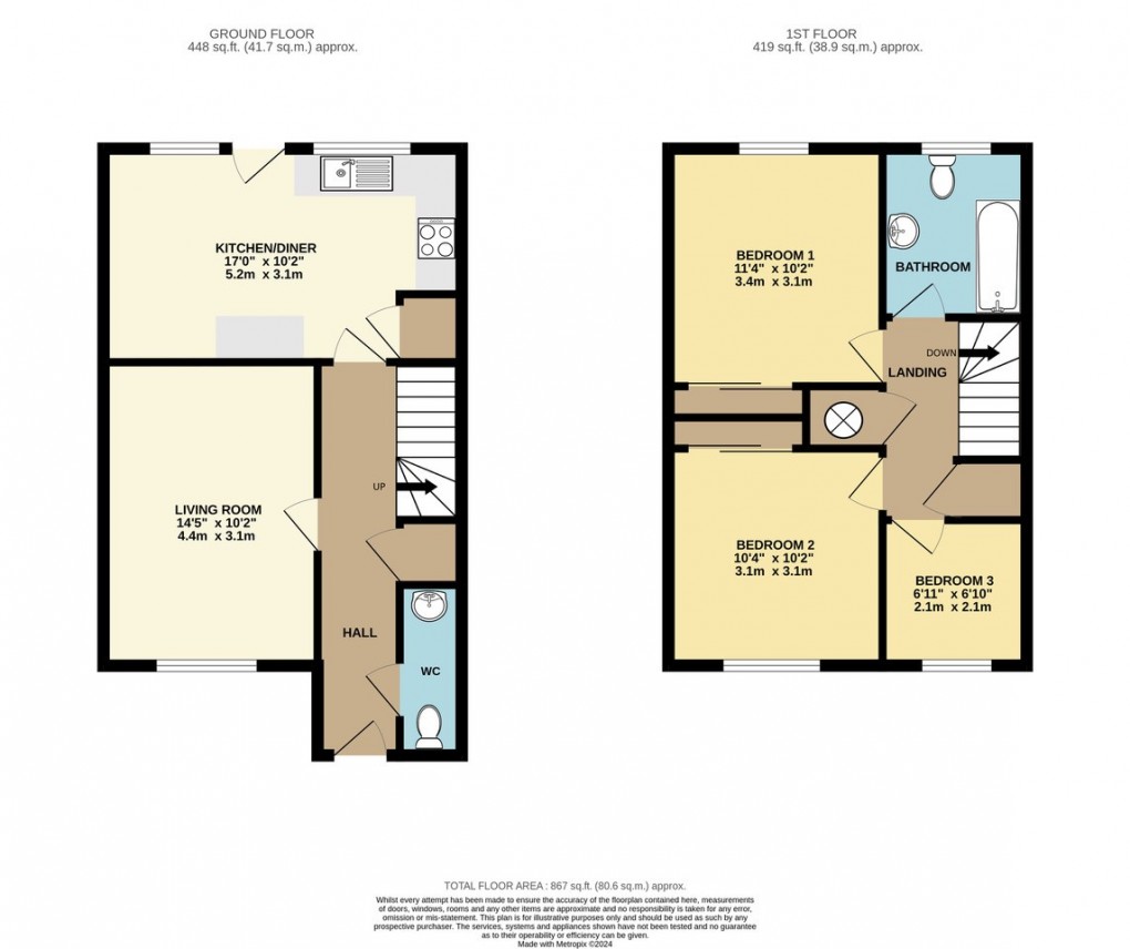 Floorplan for Coly Anchor Close, Kinnerley, Oswestry, Shropshire