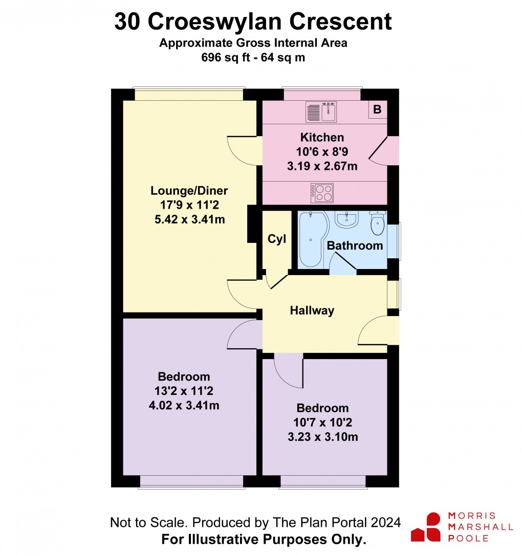 Floorplan for Croeswylan Crescent, Oswestry, Shropshire