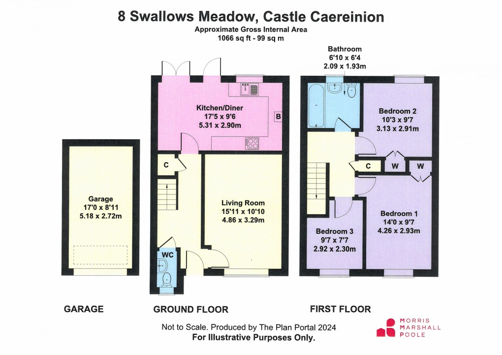 Floorplan for Swallows Meadow, Castle Caereinion, Welshpool, Powys