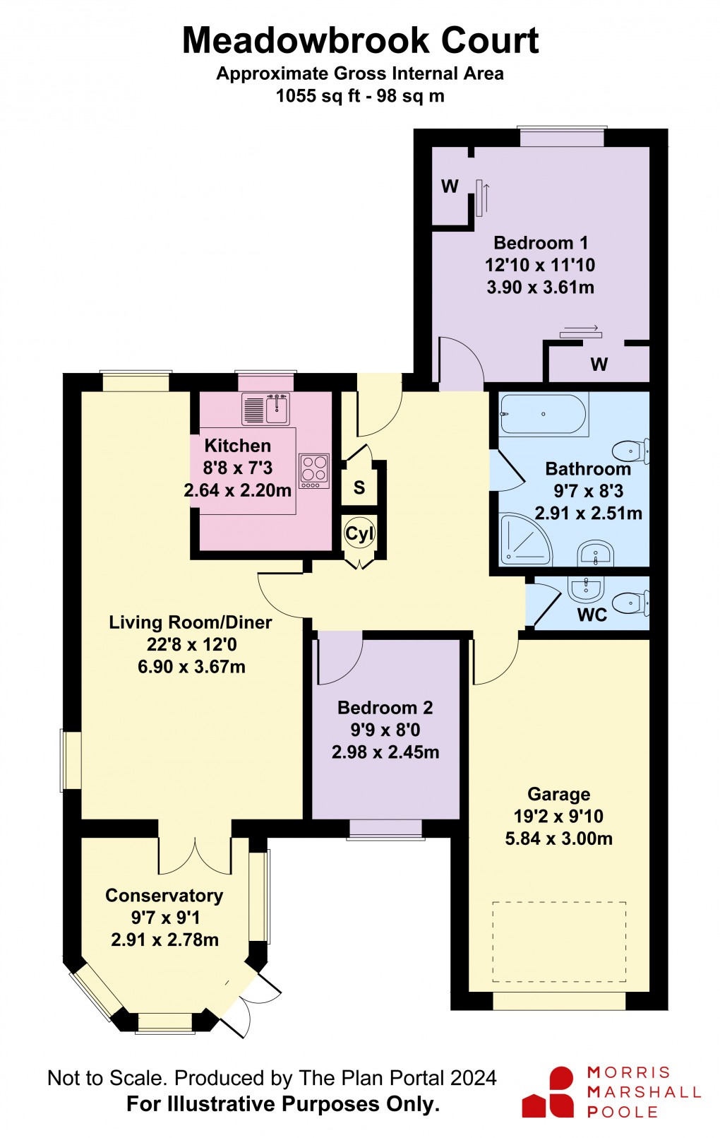 Floorplan for Meadowbrook Court, Twmpath Lane, Gobowen, Oswestry