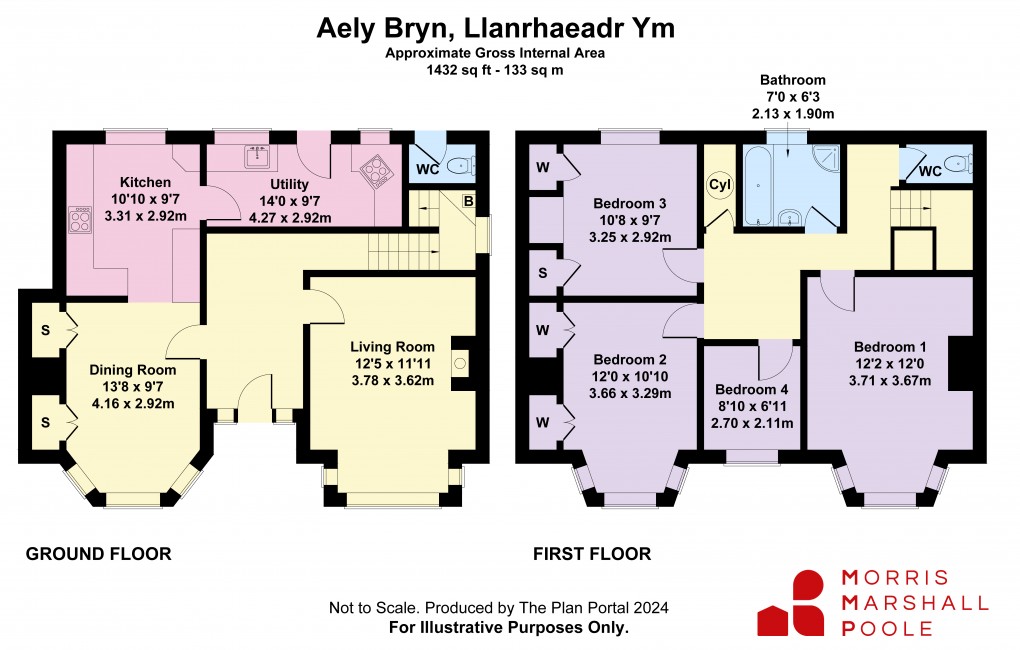 Floorplan for Llanrhaeadr Ym Mochnant, Powys, Llanrhaeadr-ym-Mochnant