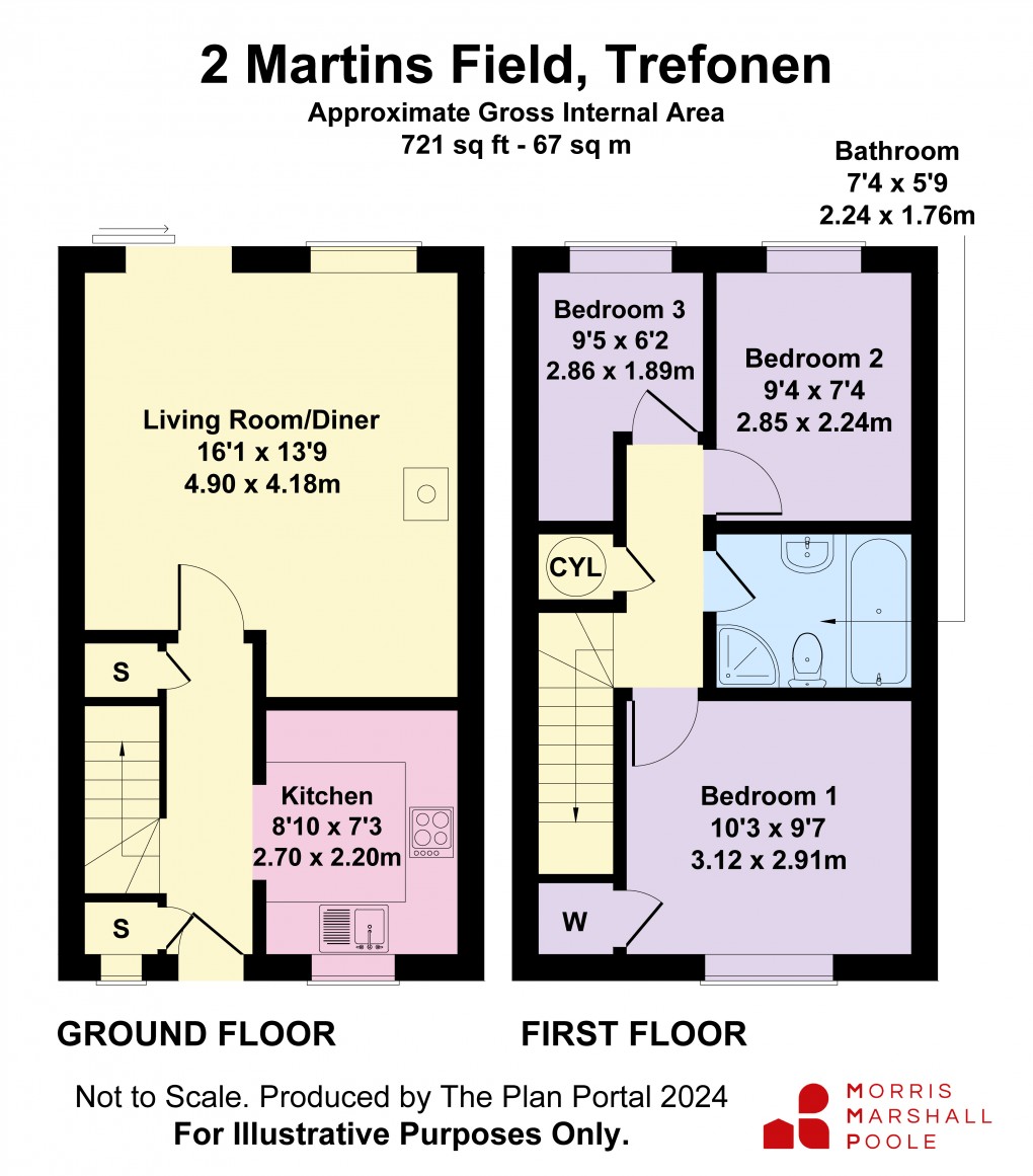 Floorplan for Martins Field, Trefonen, Oswestry, Shropshire