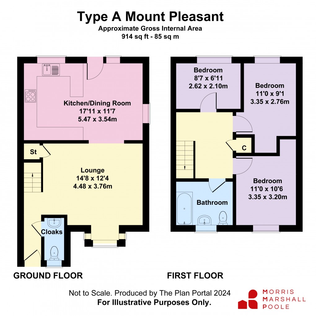 Floorplan for Plot 6, Ellesmere Road, St. Martins, Oswestry, Shropshire