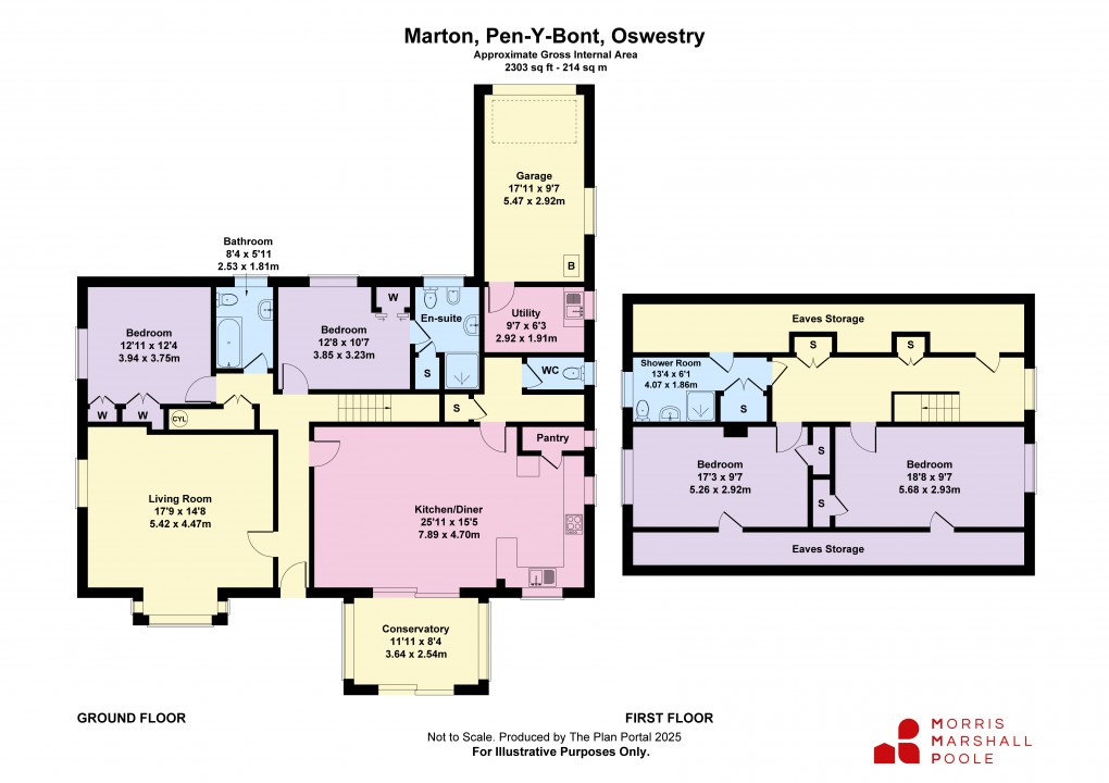 Floorplan for Pen-y-Bont, Oswestry, Shropshire