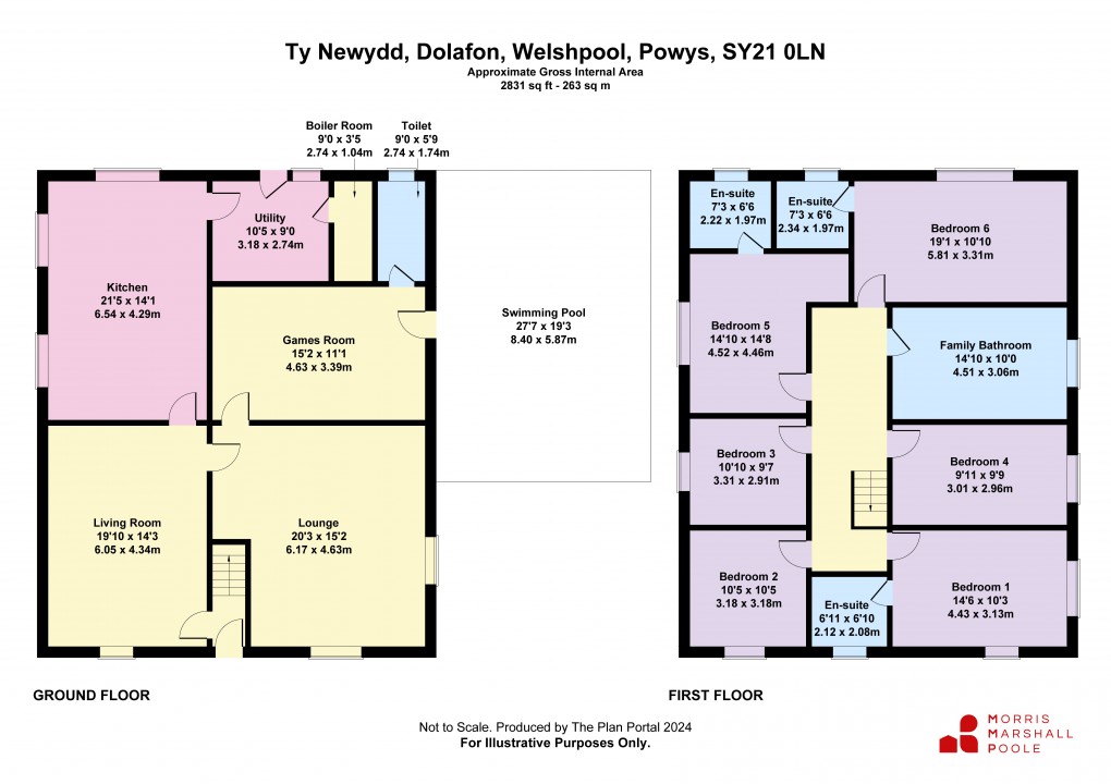 Floorplan for Ty Newydd, Dolanog, Welshpool, Powys