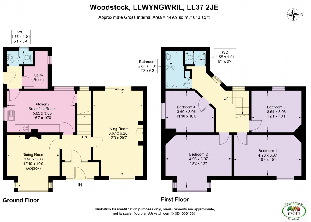 Floorplan for Llwyngwril, Gwynedd