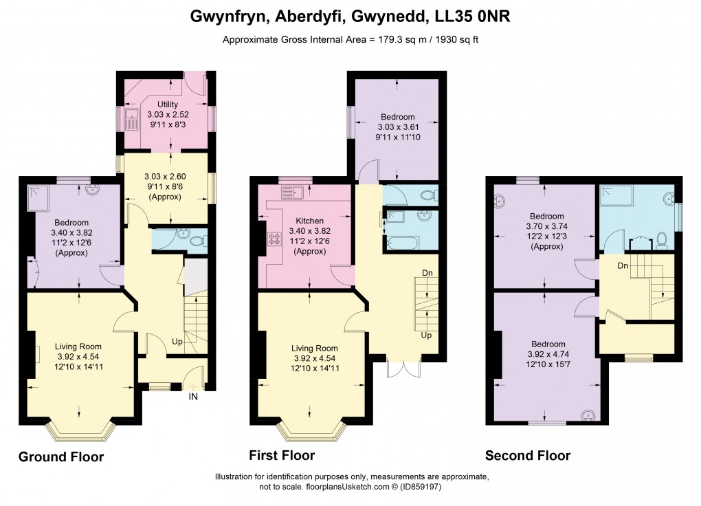 Floorplan for Aberdyfi, Gwynedd