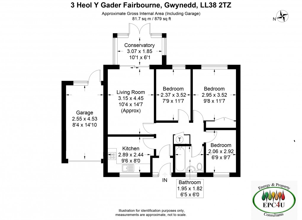Floorplan for Heol Y Cader, Fairbourne, Gwynedd