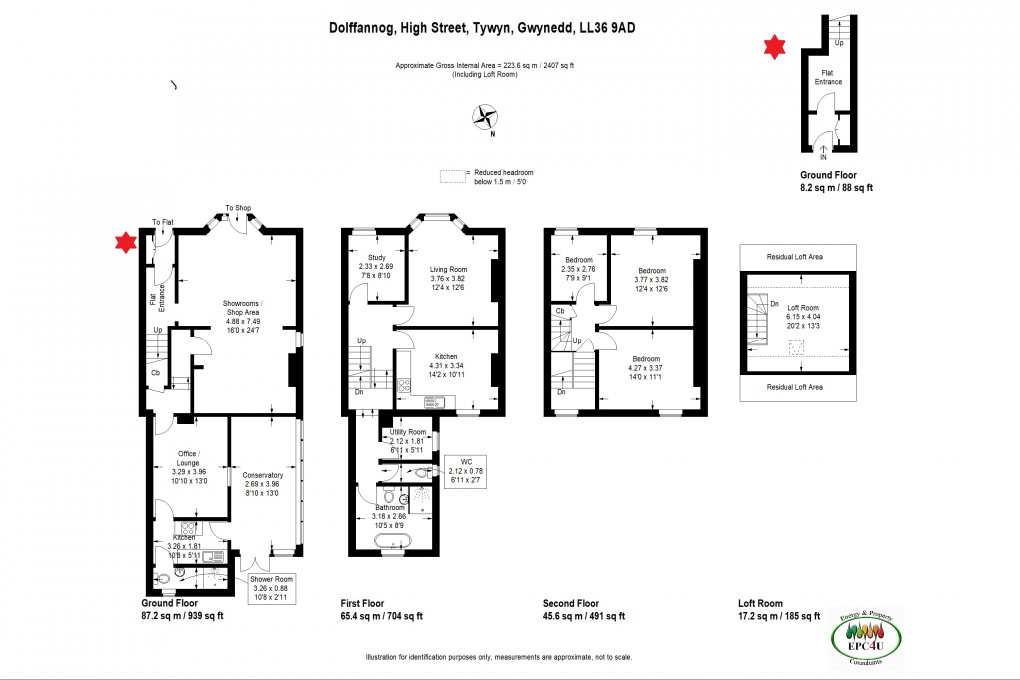 Floorplan for High Street, Tywyn, Gwynedd