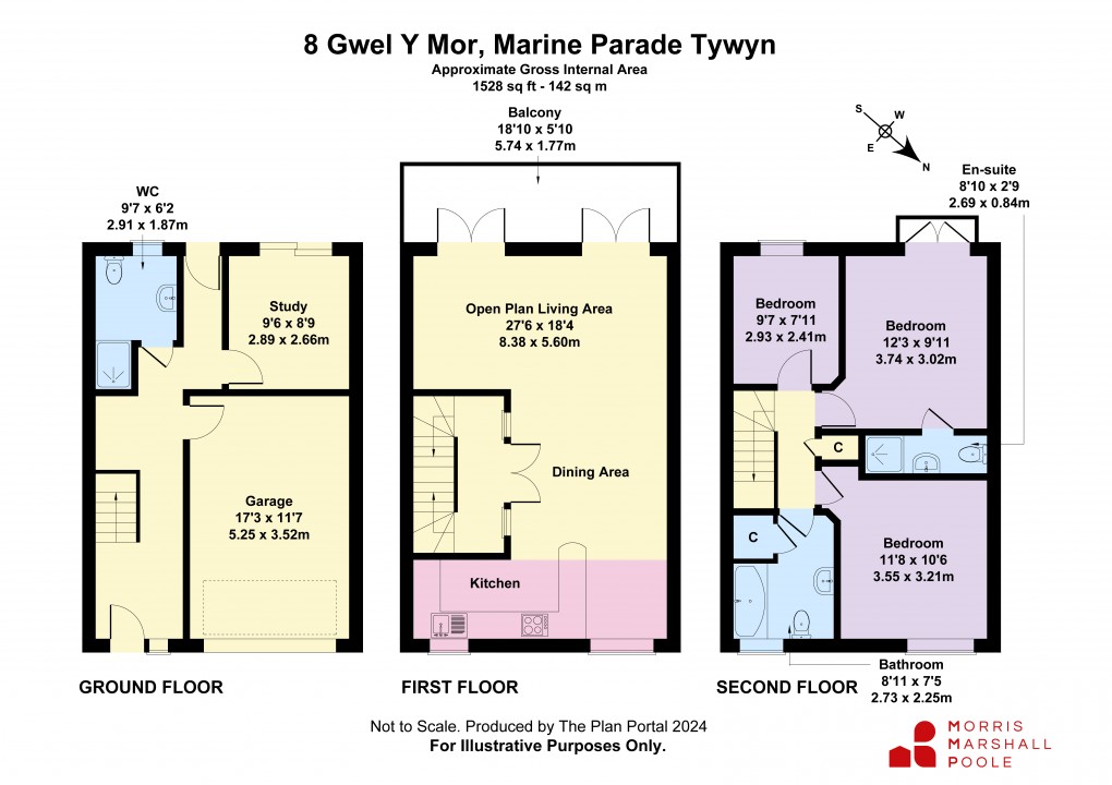 Floorplan for Marine Parade, Tywyn, Gwynedd