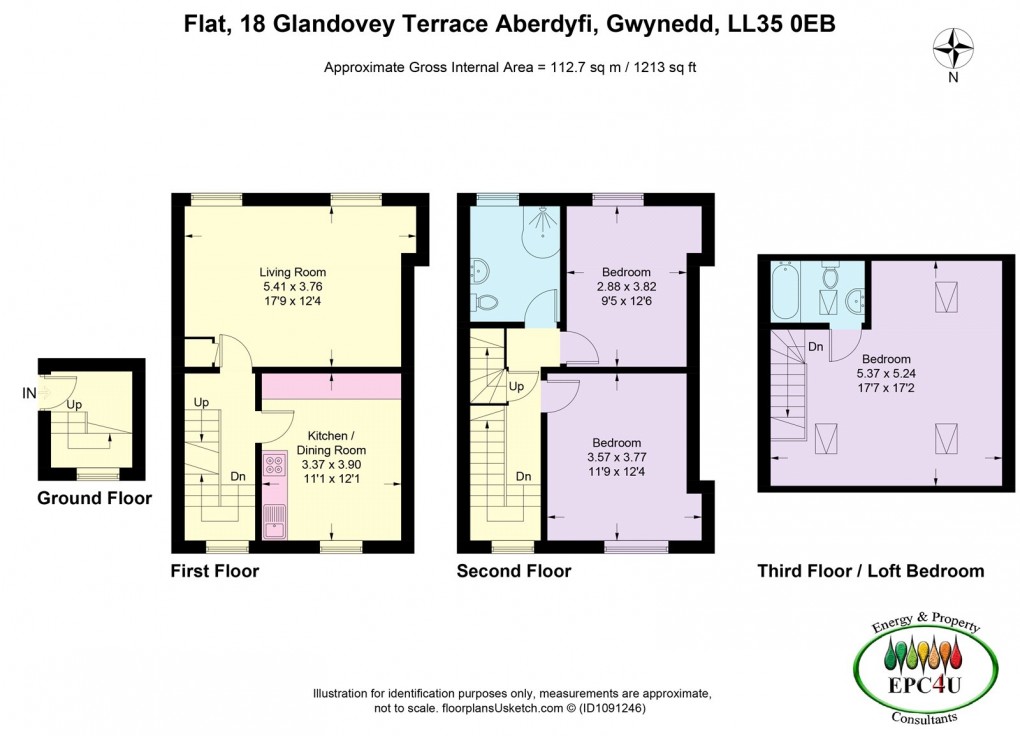 Floorplan for Glandovey Terrace, Aberdovey/Aberdyfi, Gwynedd