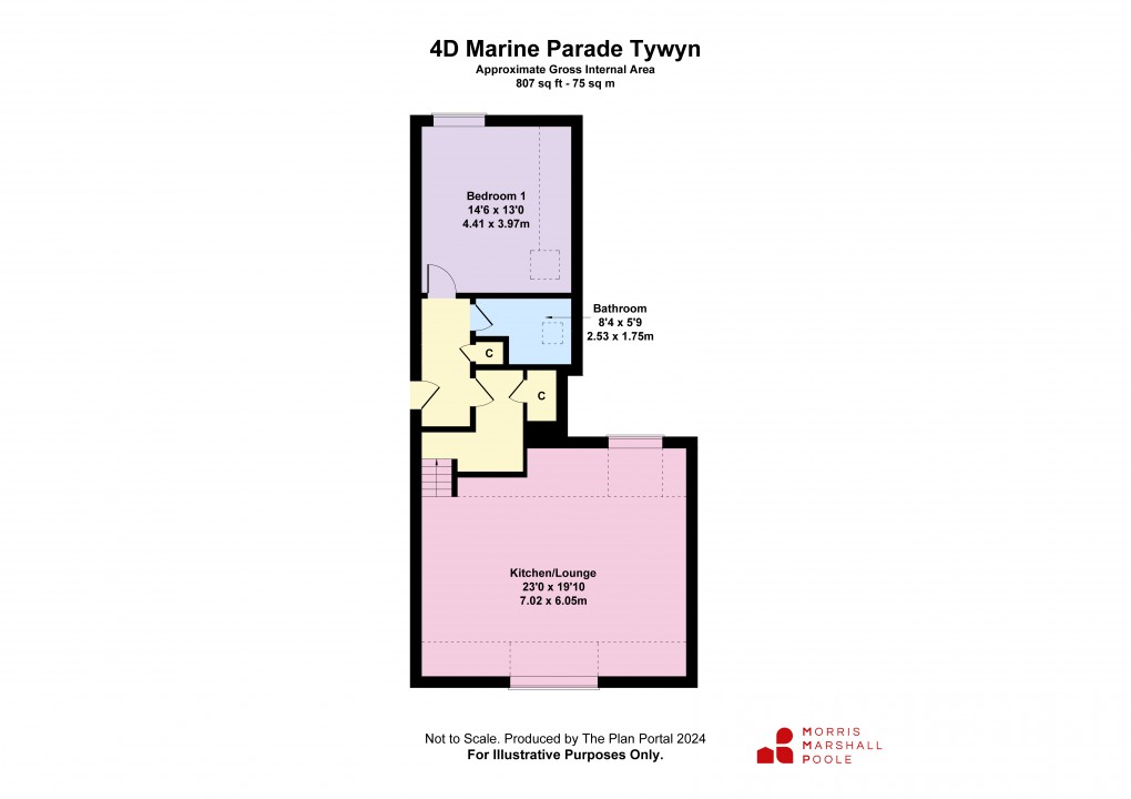 Marine Parade, Tywyn, Gwynedd, 1 bedroom, Upper Floor Flat