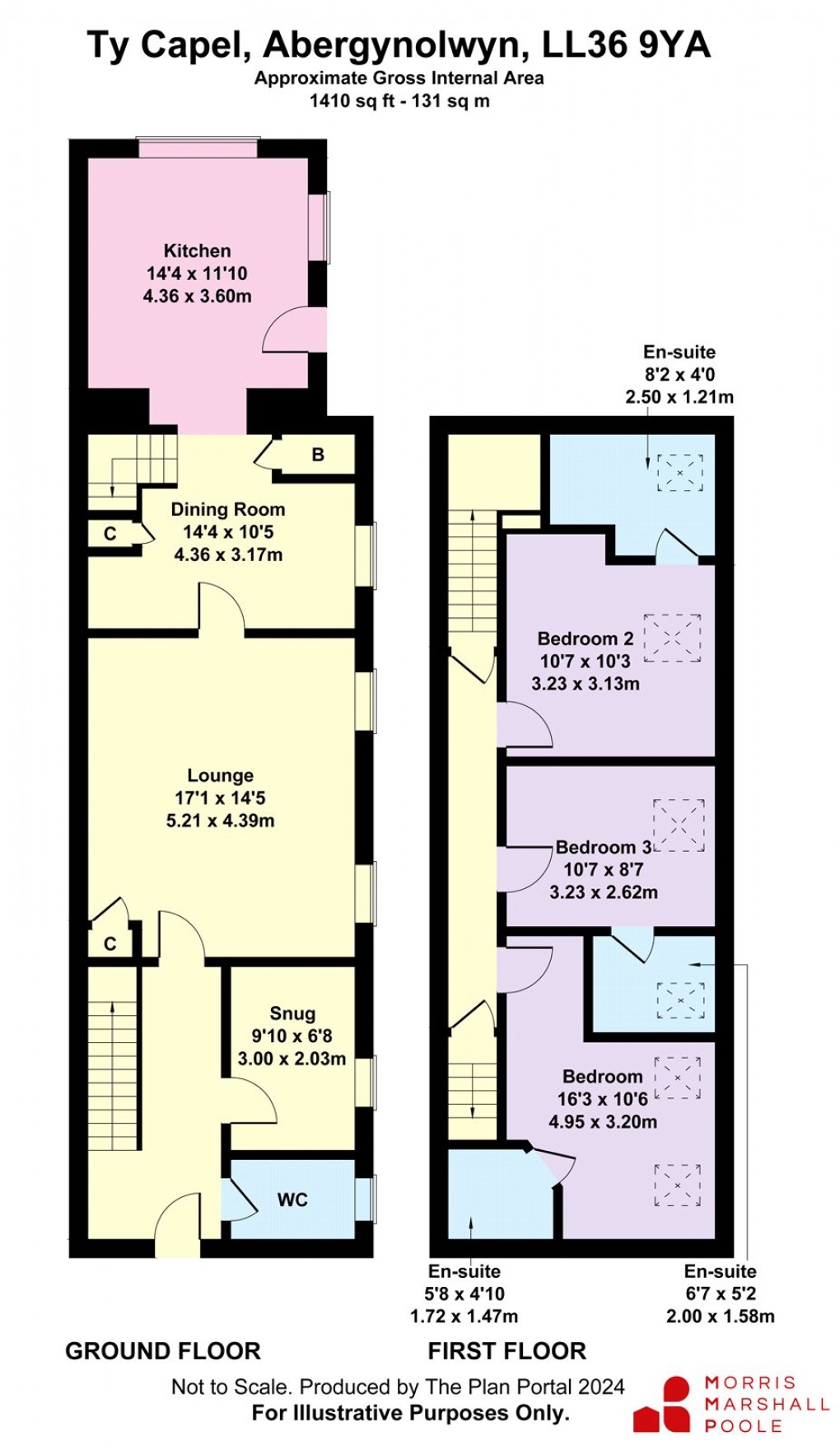 Floorplan for Ty Capel, Abergynolwyn, Tywyn, Gwynedd