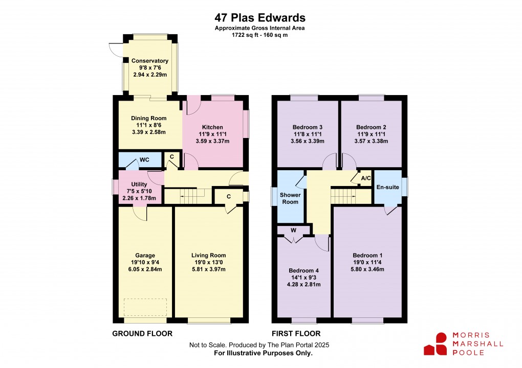 Floorplan for Plas Edwards, Tywyn, Gwynedd