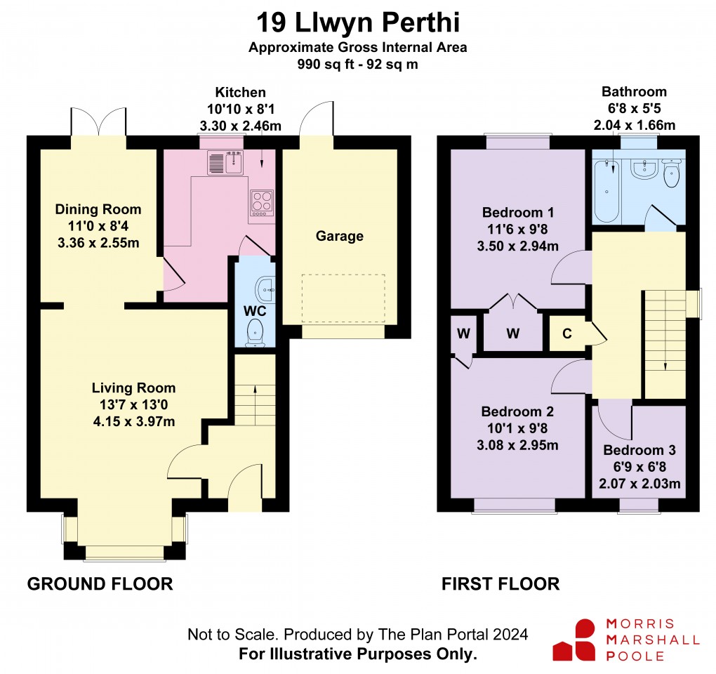 Floorplan for Llwyn Perthi, Arddleen, Llanymynech, Powys