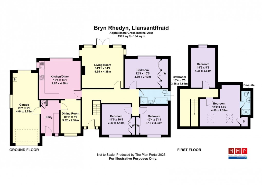 Floorplan for Llansantffraid, Powys