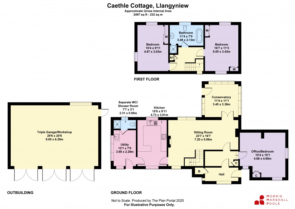 Floorplan for Llangyniew, Welshpool, Powys