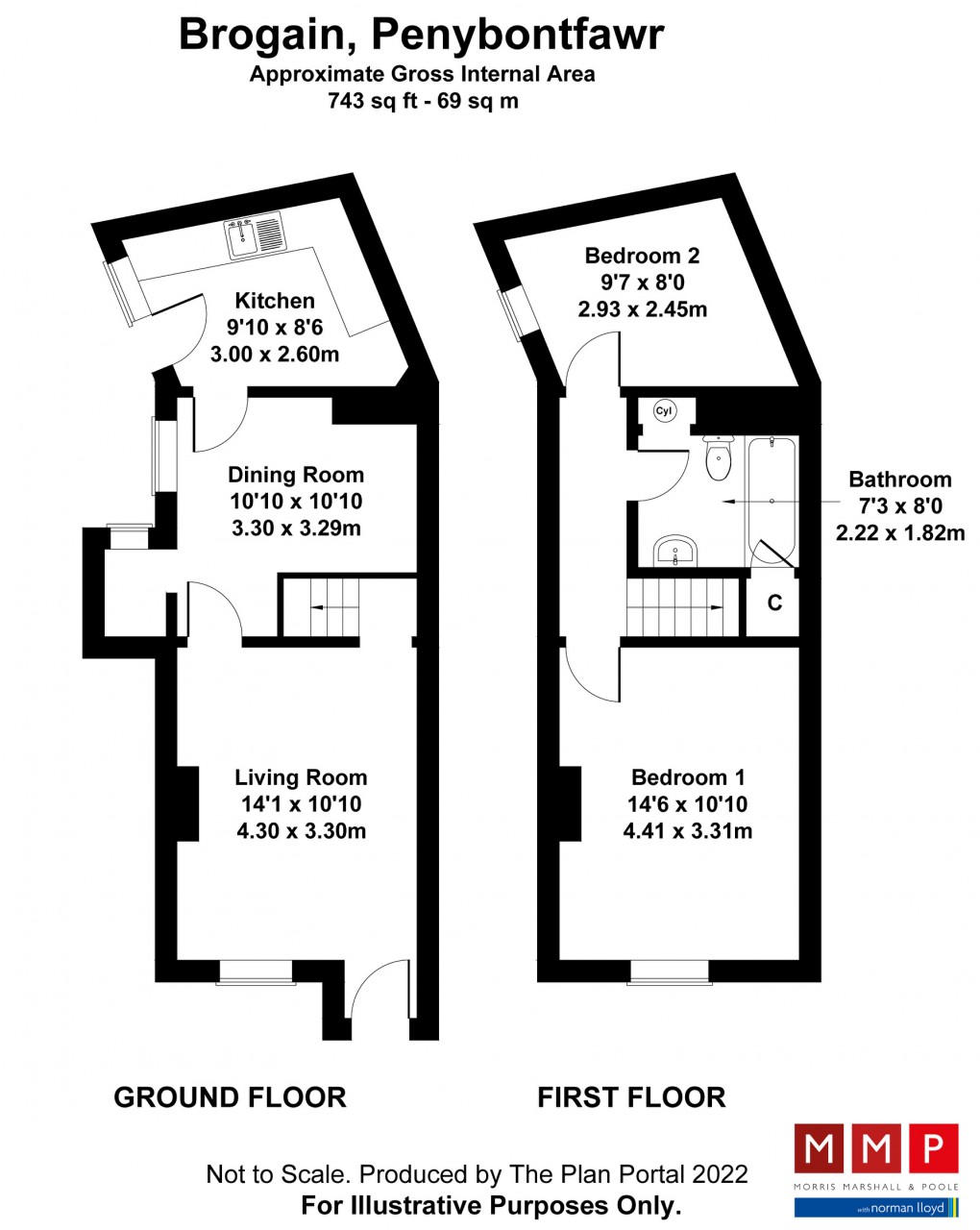 Floorplan for Penybontfawr, Powys