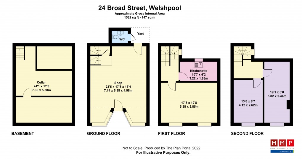 Floorplan for Broad Street, Welshpool, Powys