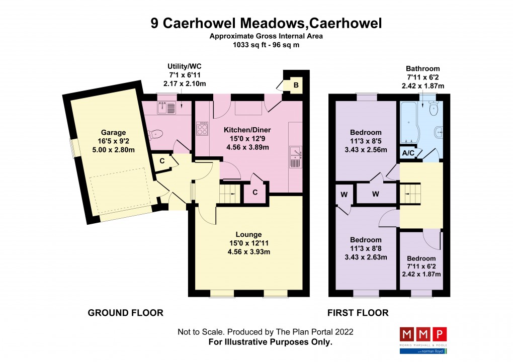 Floorplan for Caerhowel Meadows, Caerhowel, Montgomery, Powys