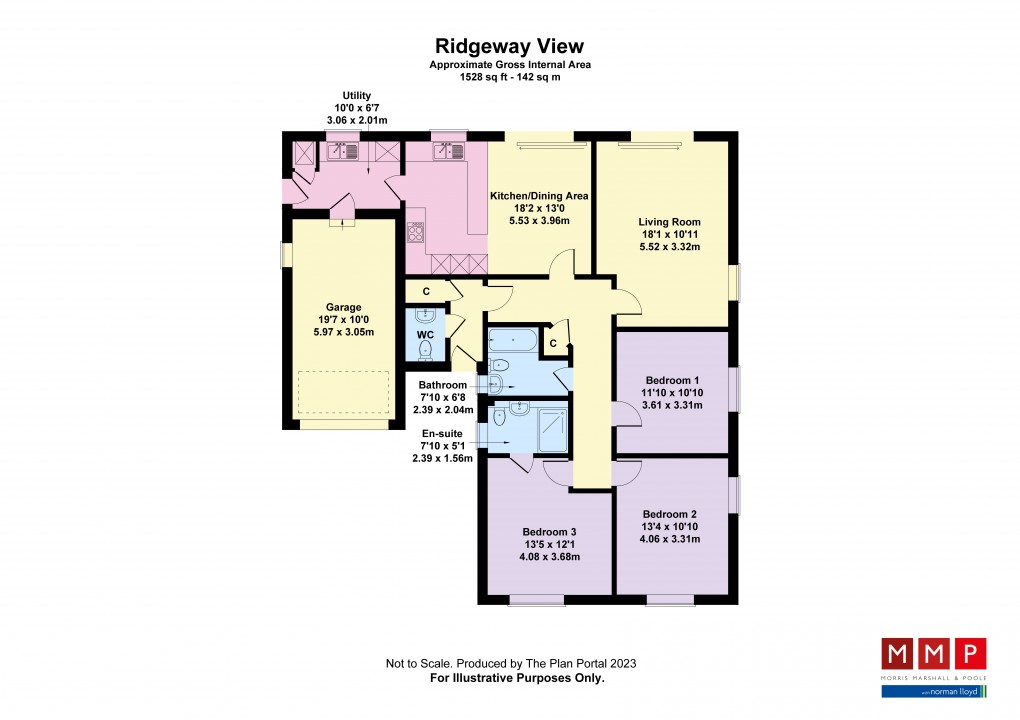 Floorplan for Ridgeway View, Churchstoke, Powys