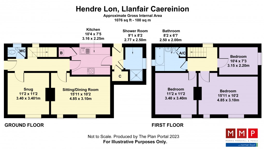 Floorplan for Parsons Bank, Llanfair Caereinion, Welshpool, Powys