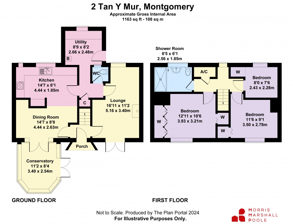Floorplan for Tan Y Mur, Montgomery, Powys